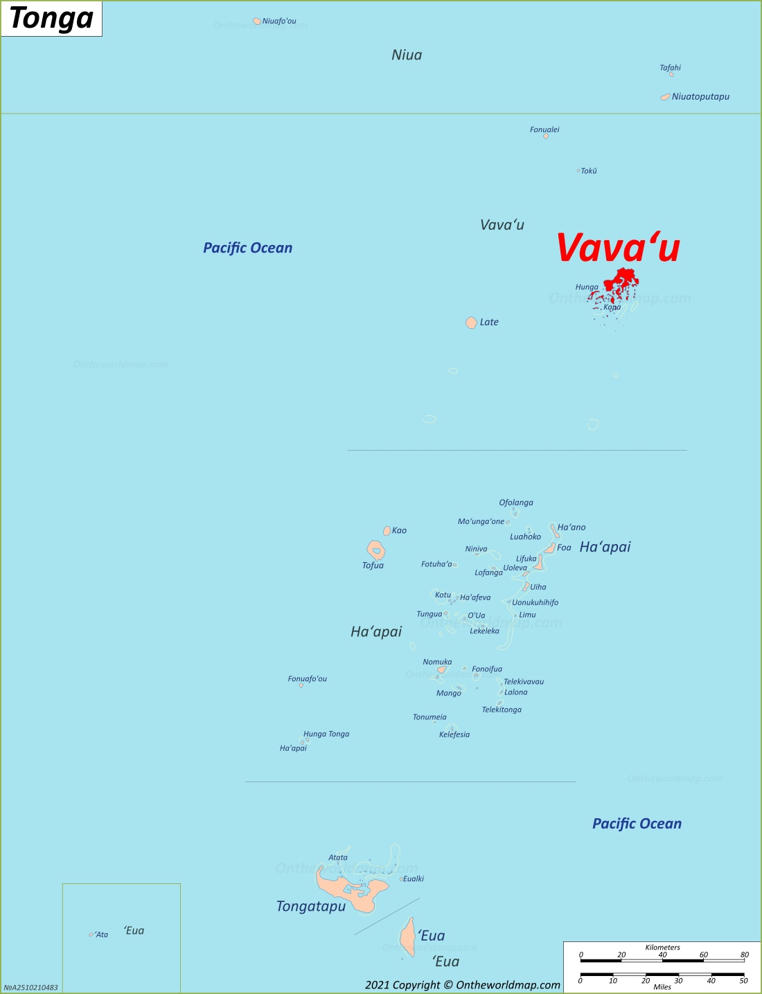 Vavaʻu Location Map