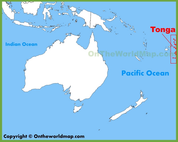 Tonga location on the Oceania map