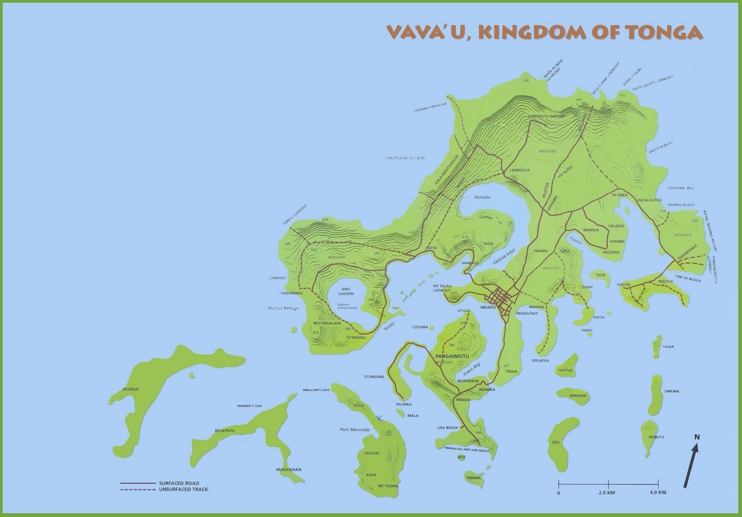 Vavaʻu Physical Map