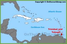 Trinidad and Tobago location on the Caribbean map
