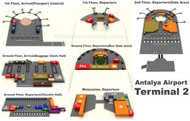 Antalya Airport Terminal 2 Map