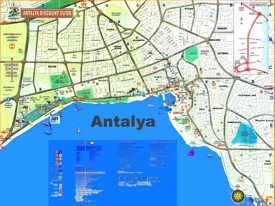 Antalya tourist map