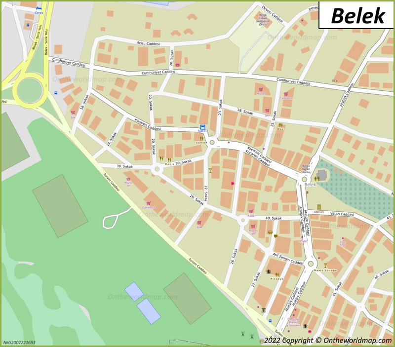 Belek Town Centre Map