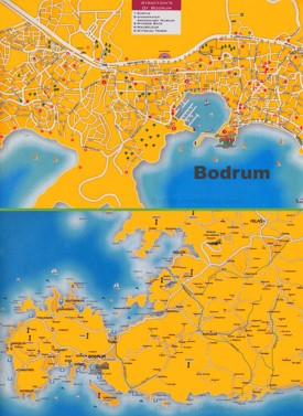 Bodrum tourist map