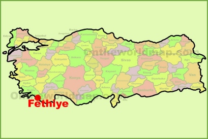Fethiye Location Map