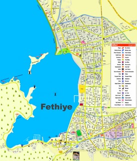 Fethiye tourist map