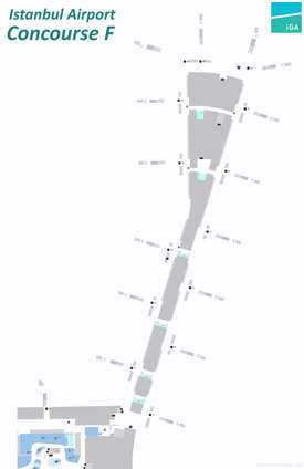 Istanbul Airport Concourse F Map