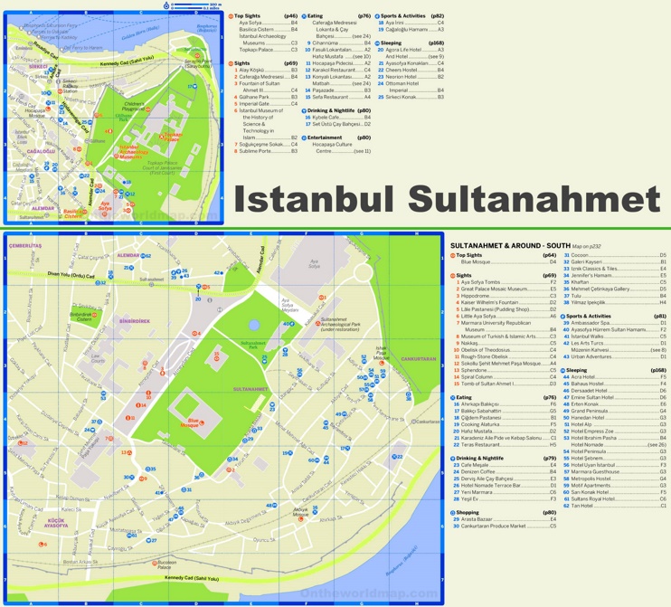 Sultanahmet tourist map