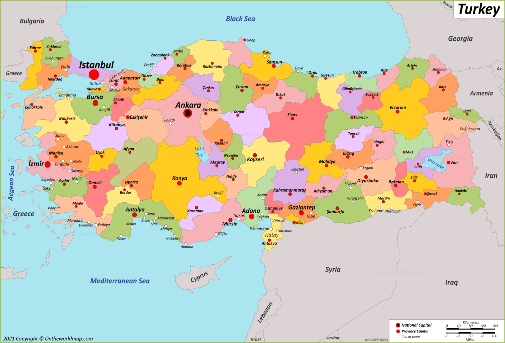 Turkey Map | Detailed Maps of Republic of Turkey