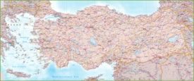 Map of Turkey and Greece