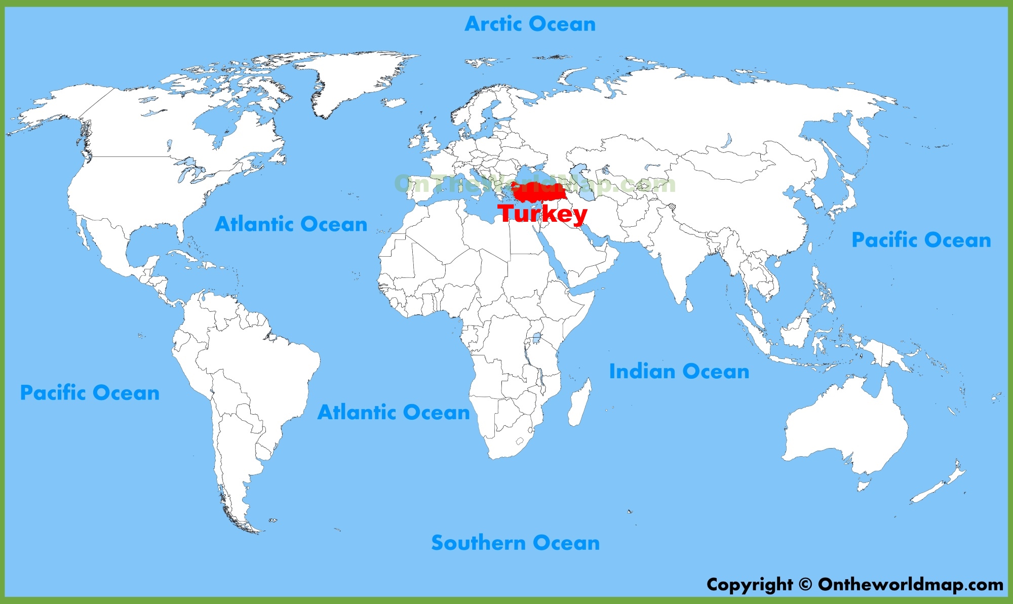 Turkey Location Map 