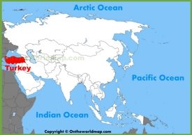 Turkey location on the Asia map