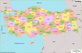 Turkey Provinces Map