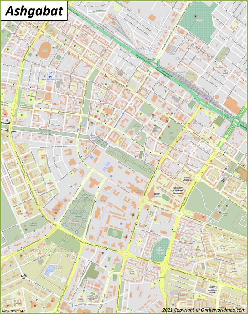 Ashgabat Map | Turkmenistan | Detailed Maps of Ashgabat