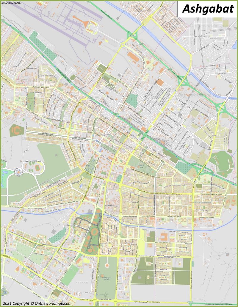 Ashgabat Map Turkmenistan Detailed Maps Of Ashgabat   Detailed Map Of Ashgabat Max 