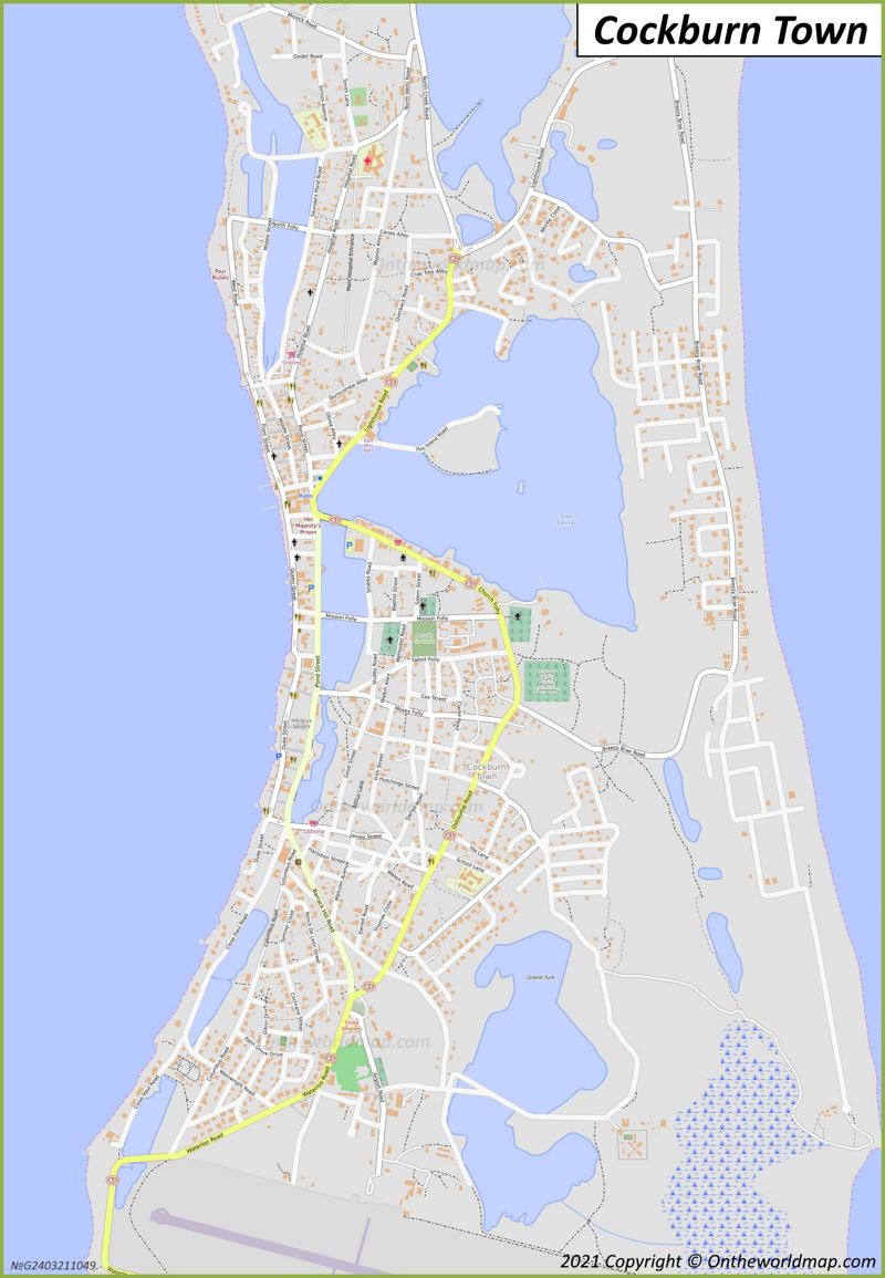 Cockburn Town Map | Turks and Caicos Islands | Maps of Cockburn Town