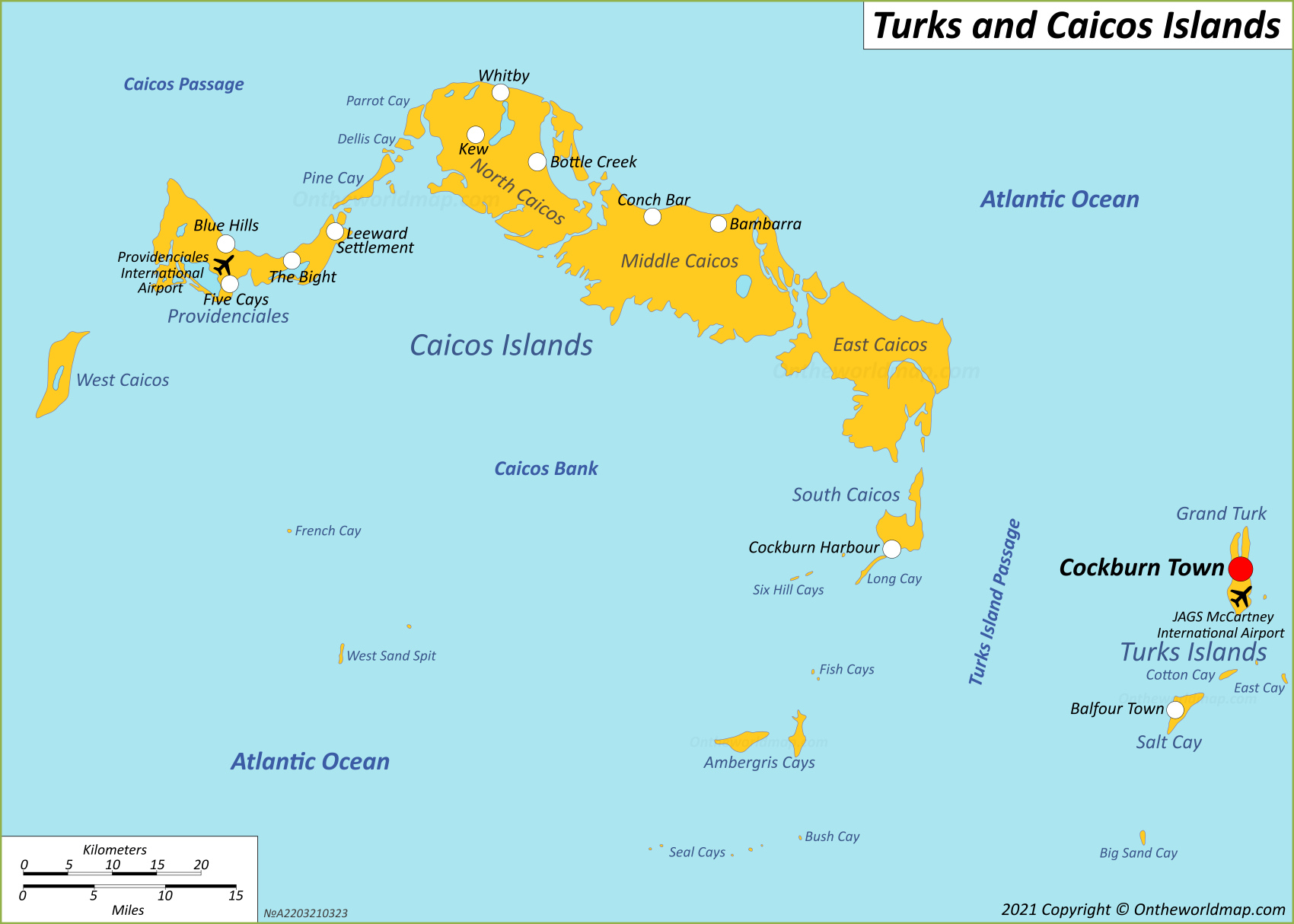 Turks Caicos Islands Map