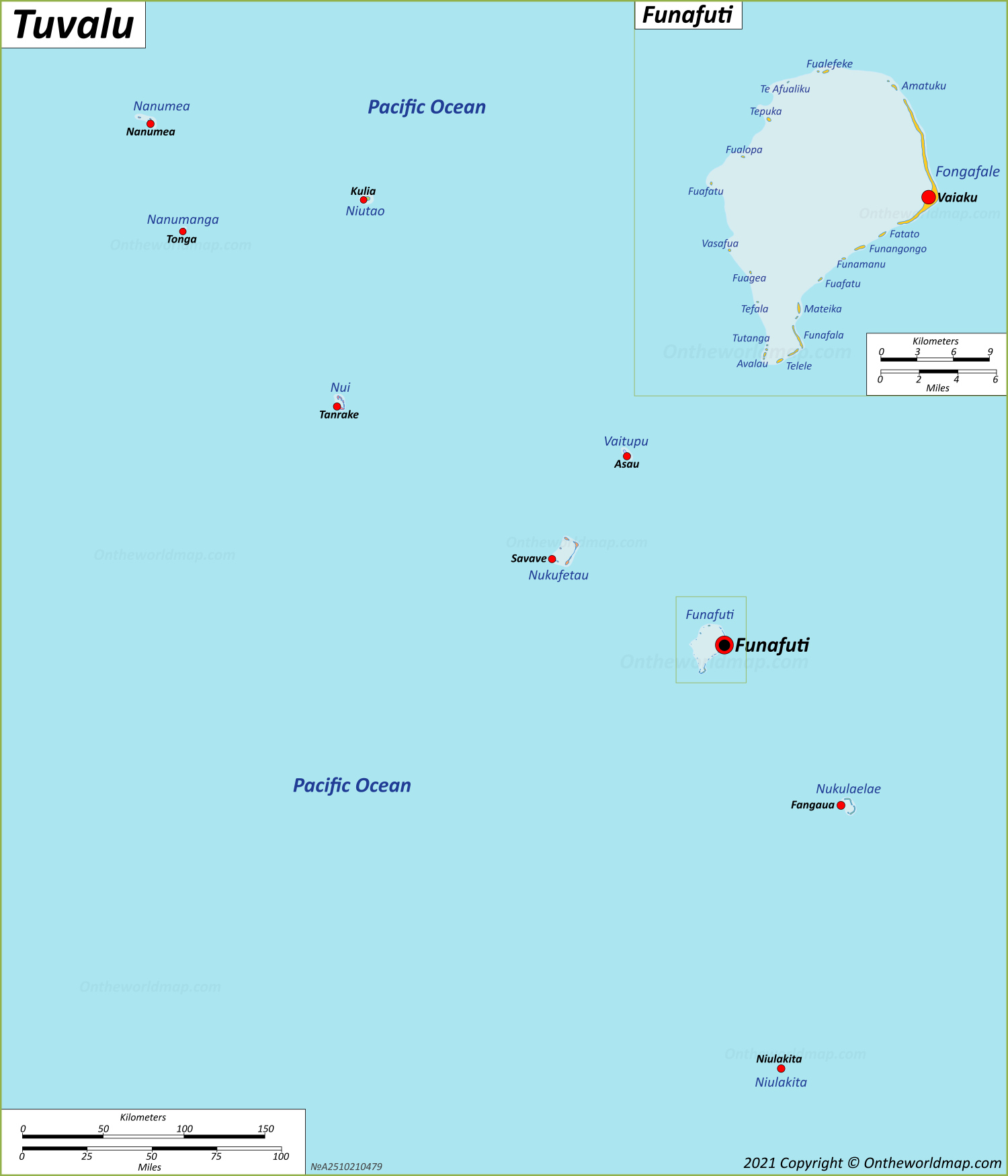 Tuvalu Island Map