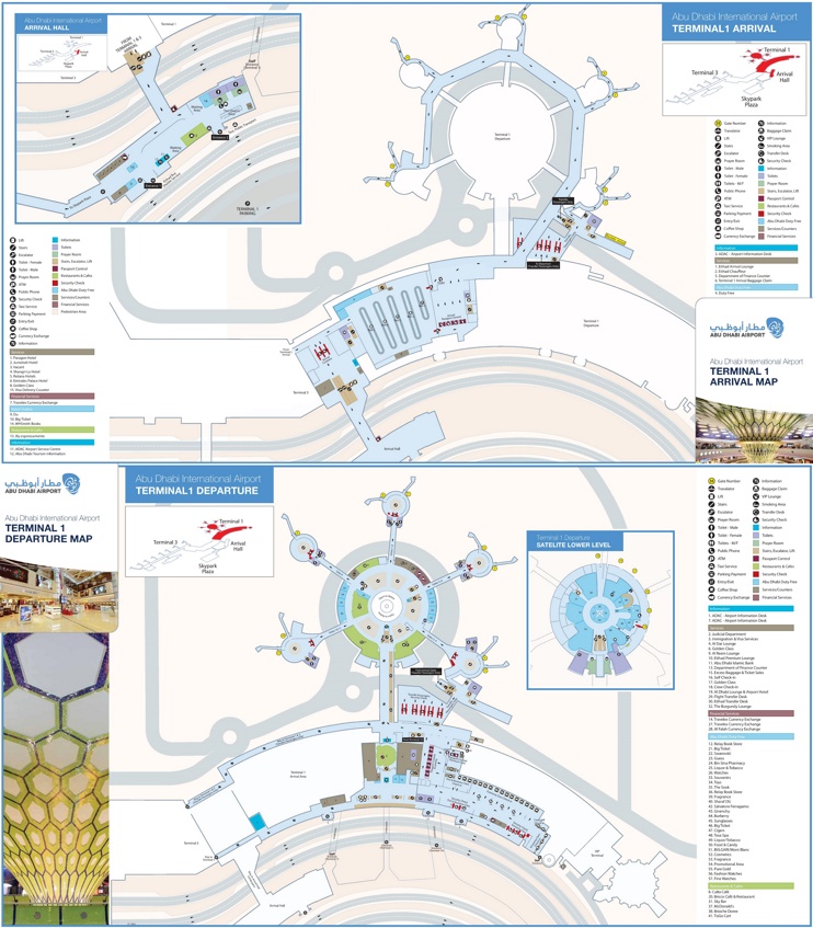 Abu Dhabi airport terminal 1 map