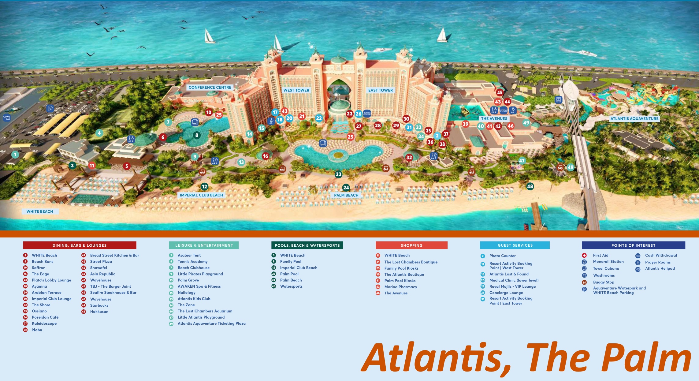 Atlantis Resort Map