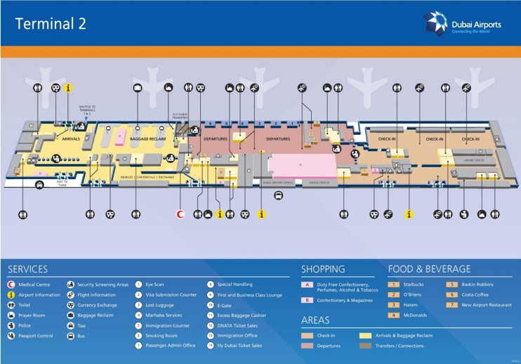 Dubai Airport terminal 2 map