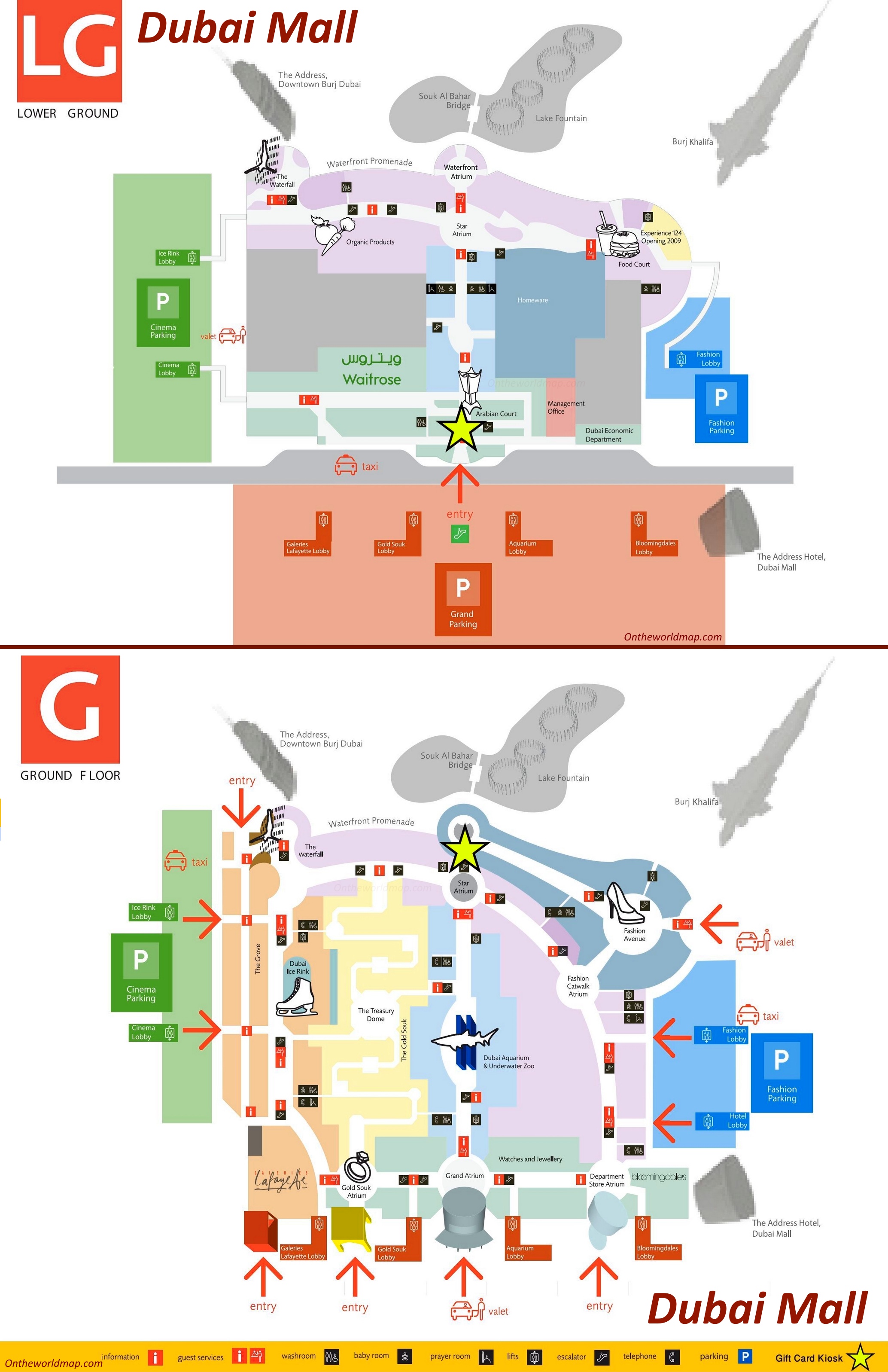 Dubai Mall Map Ontheworldmap Dubai Mall Map Ontheworldmap
