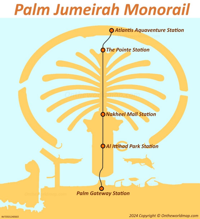 Palm Jumeirah Monorail Map