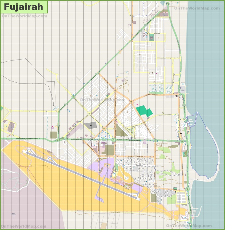 Fujairah City Map Ontheworldmap