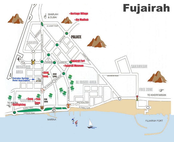 Fujairah tourist map