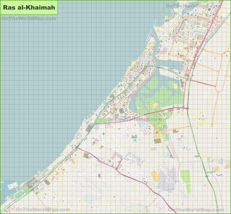 Ras al-Khaimah city map