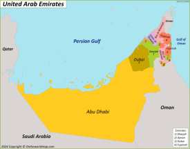 UAE Emirates Map