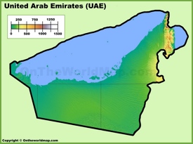 UAE physical map