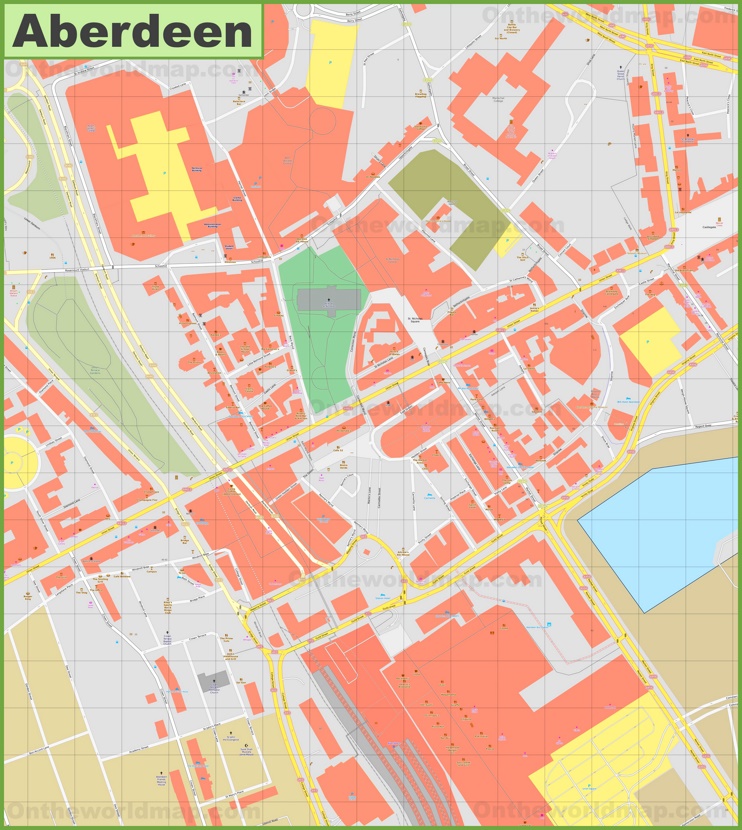 Aberdeen City Center Map Max 