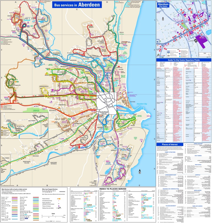 Aberdeen transport map