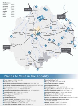 Armagh area tourist map