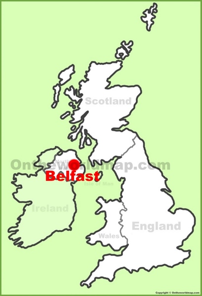 Belfast Location Map