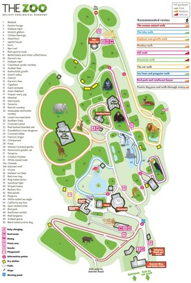 Belfast Zoo map