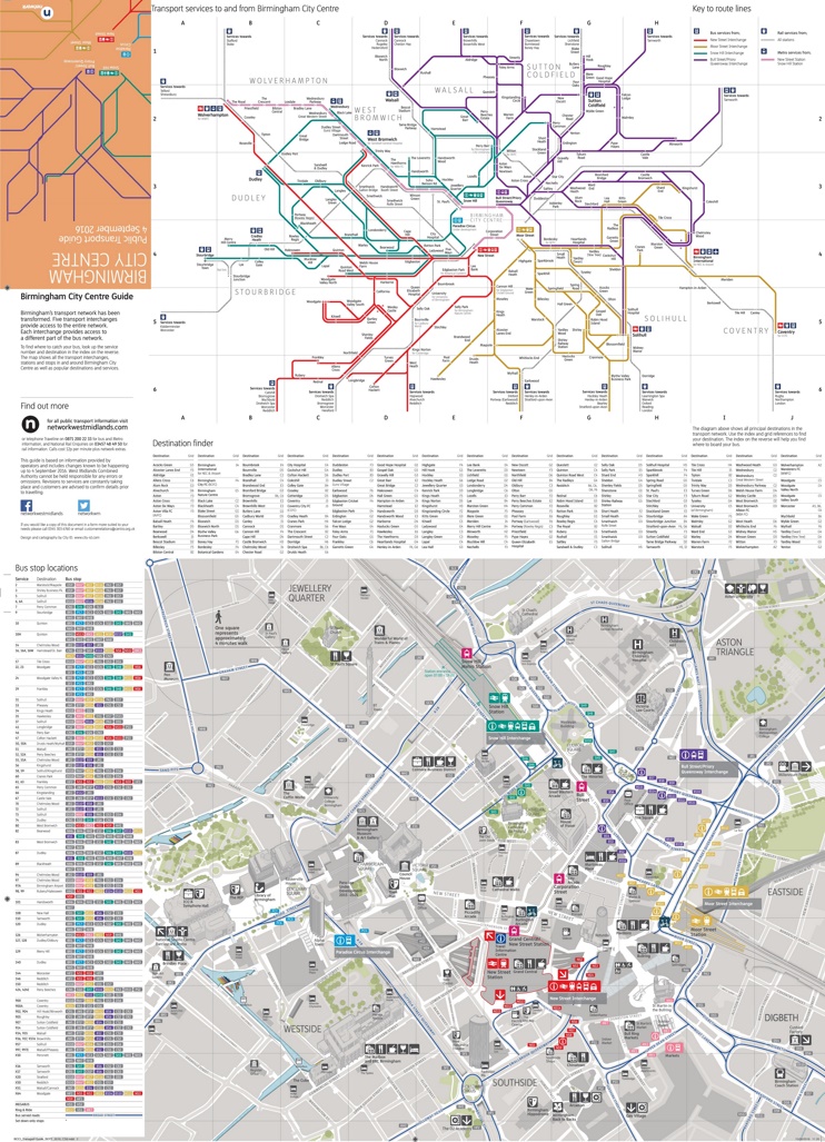 Birmingham transport map
