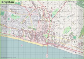 Large detailed map of Brighton