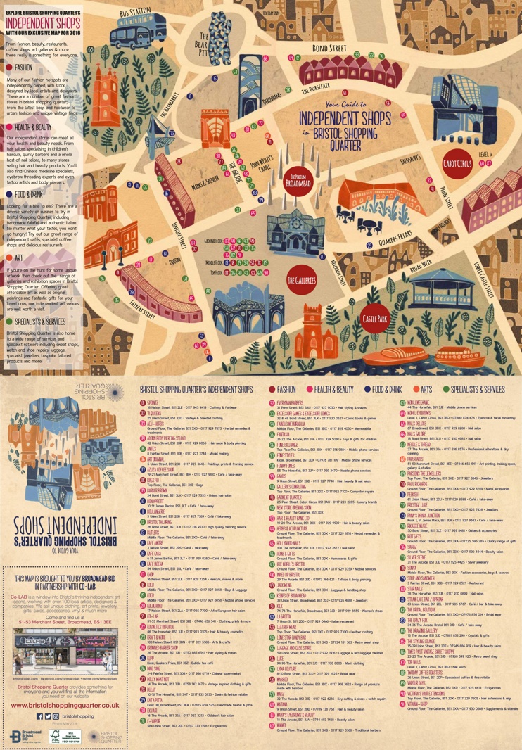 Bristol shopping map