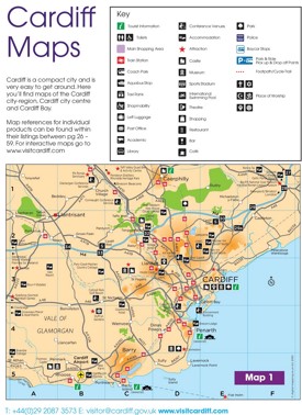 Cardiff area map