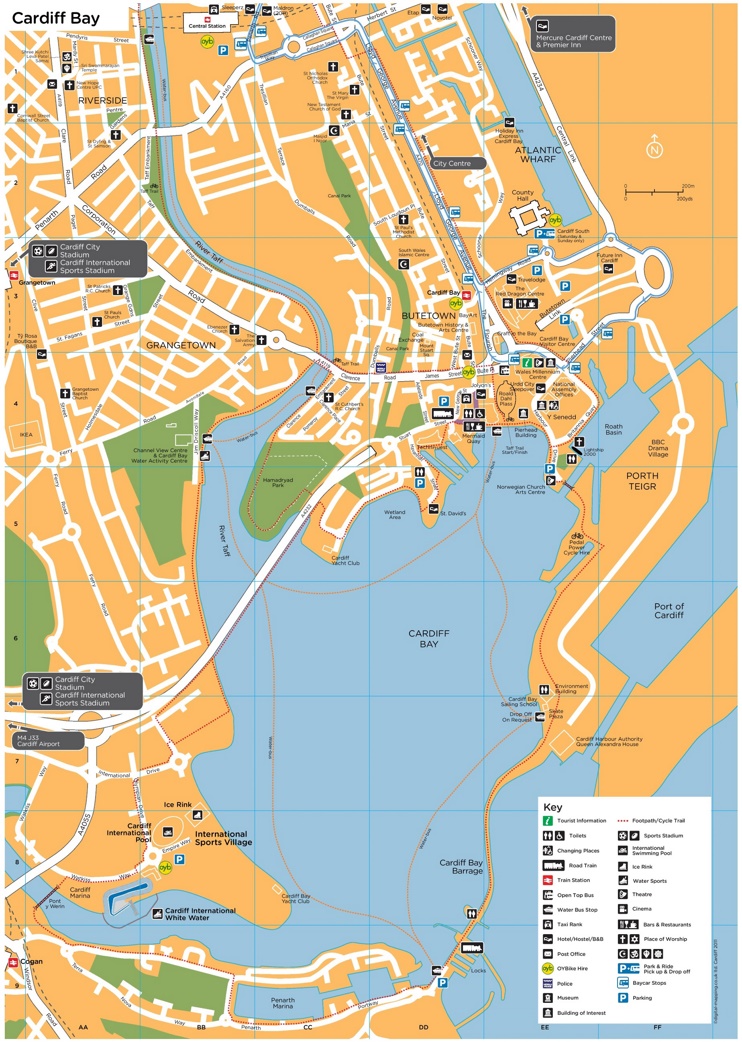 Cardiff Bay map