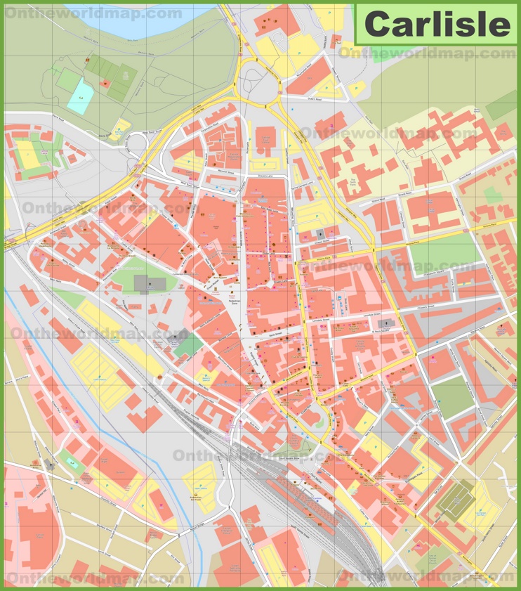 Carlisle city center map