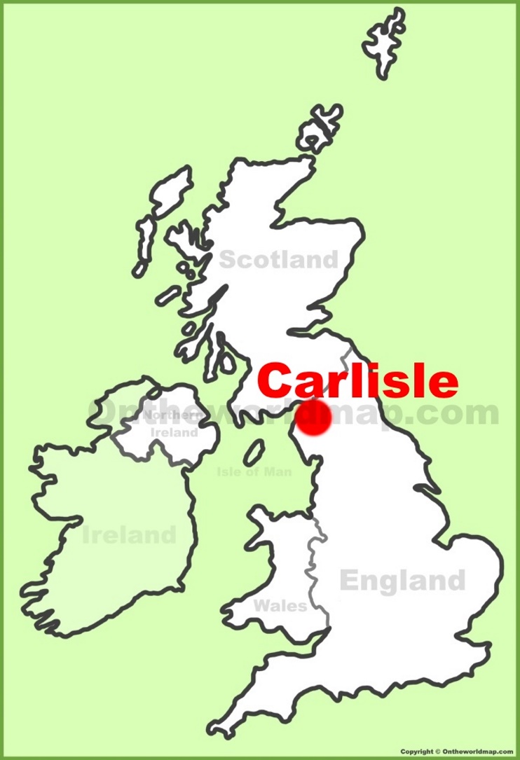 Carlisle location on the UK Map