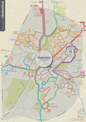 Chelmsford bus map