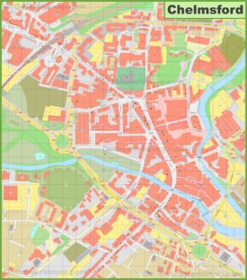 Chelmsford city centre map