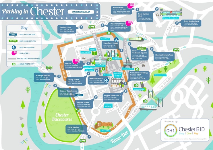 Chester parking map