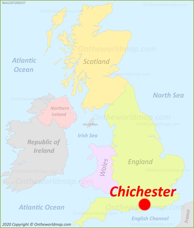 Chichester location on the UK Map