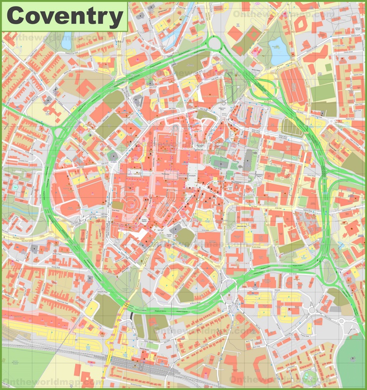 Coventry city centre map