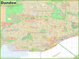 Detailed map of Dundee